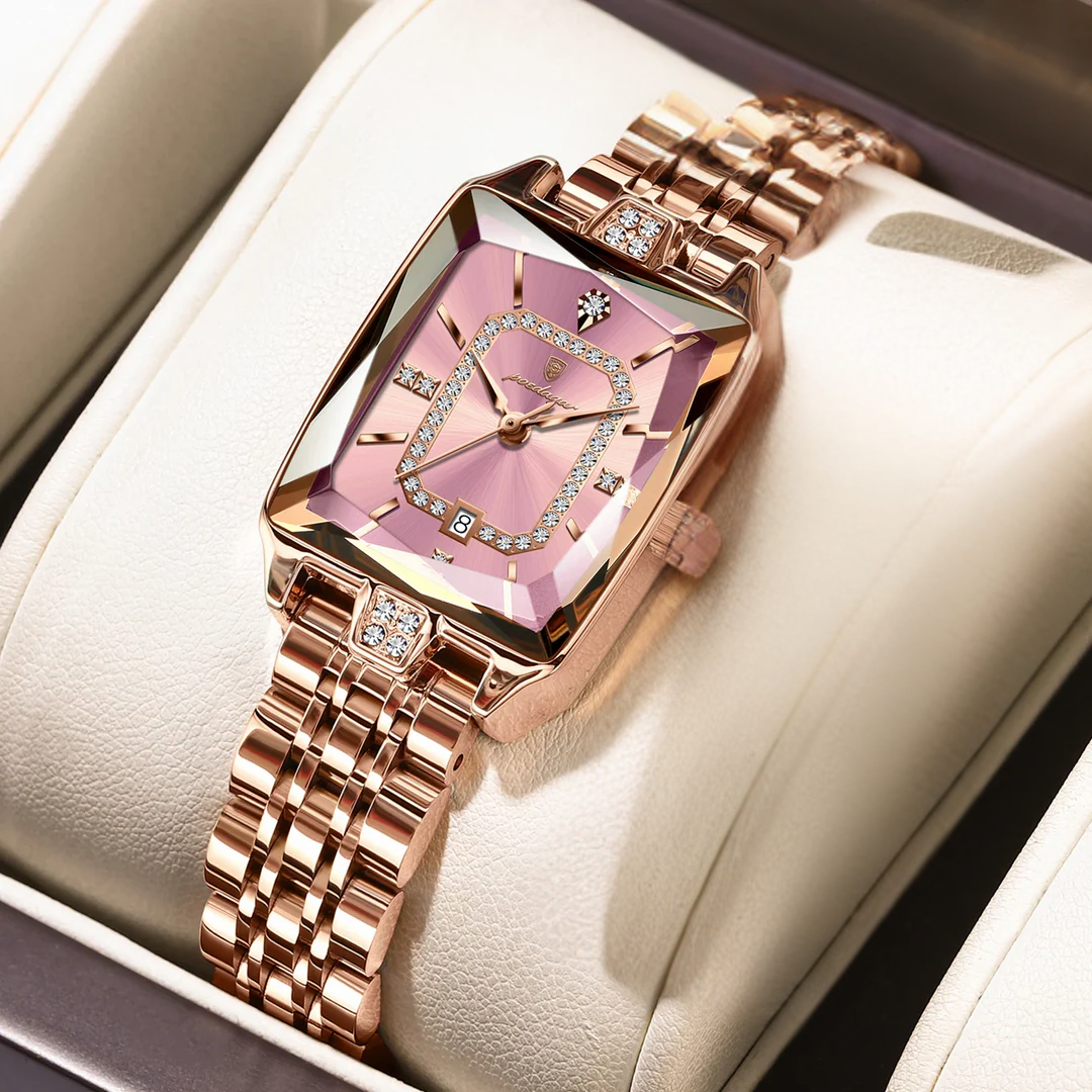 Luxe Diamant Kalender Quartz Horloge