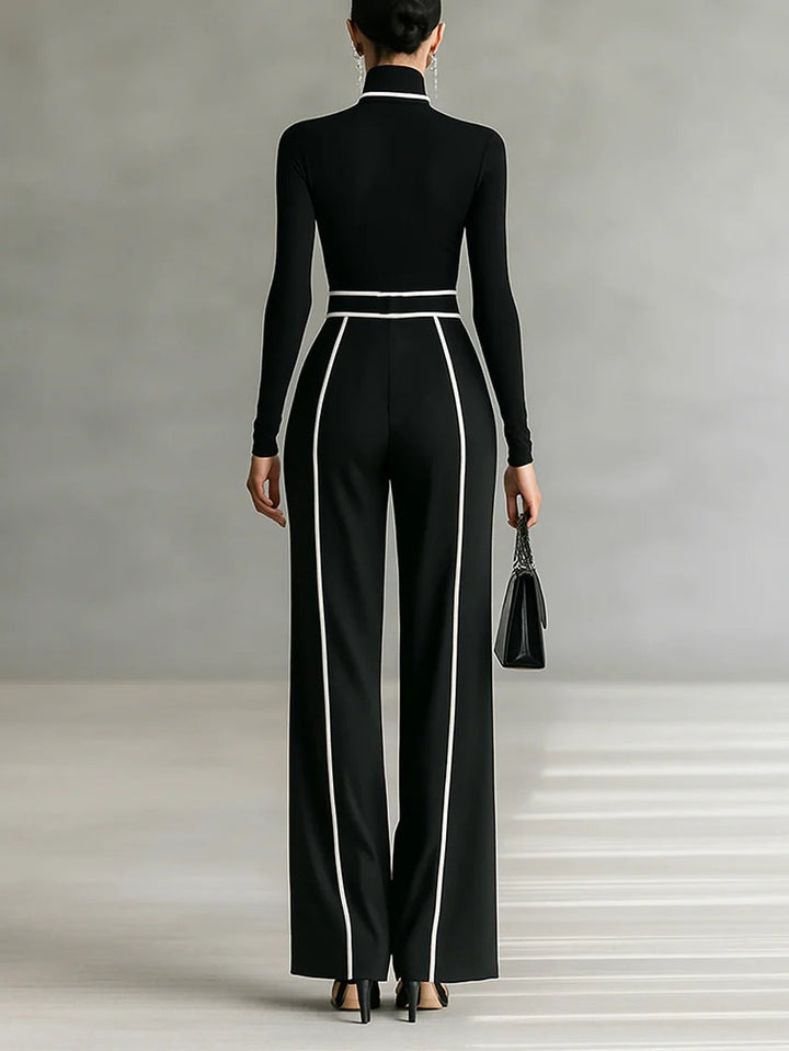 Vera™ || Elegante set met contrastdetail