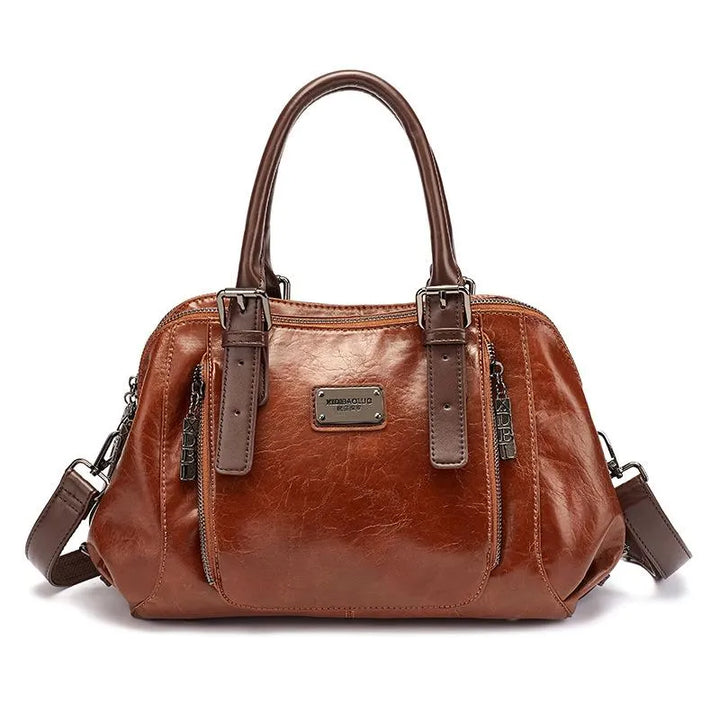 Silke - Luxe Groene Plantaardige Gelooide Leren Tas