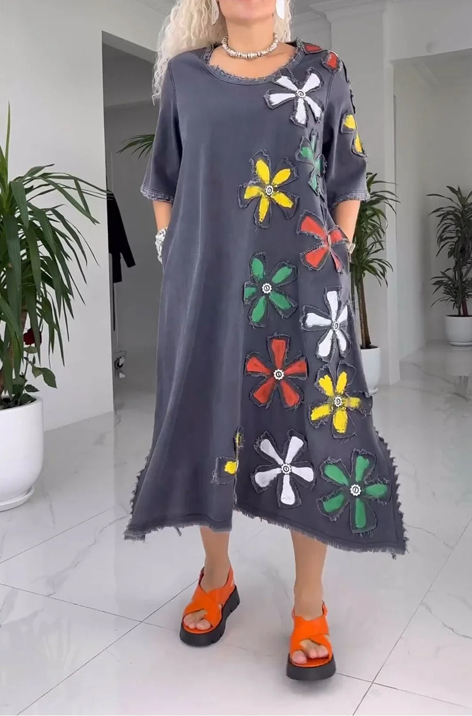 Vera™ - Damesjurk met bloemenpatroon