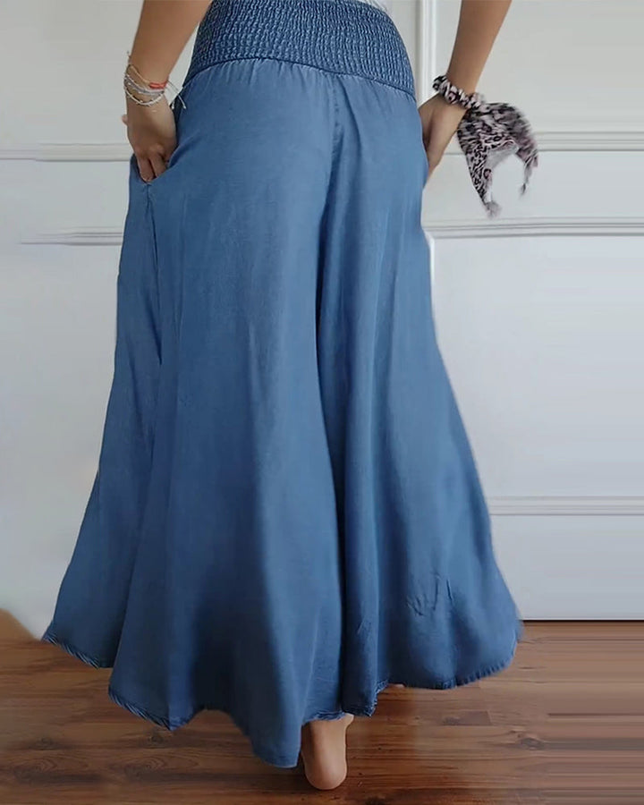 Jasper | Vloeiende Smocked Taillebroek