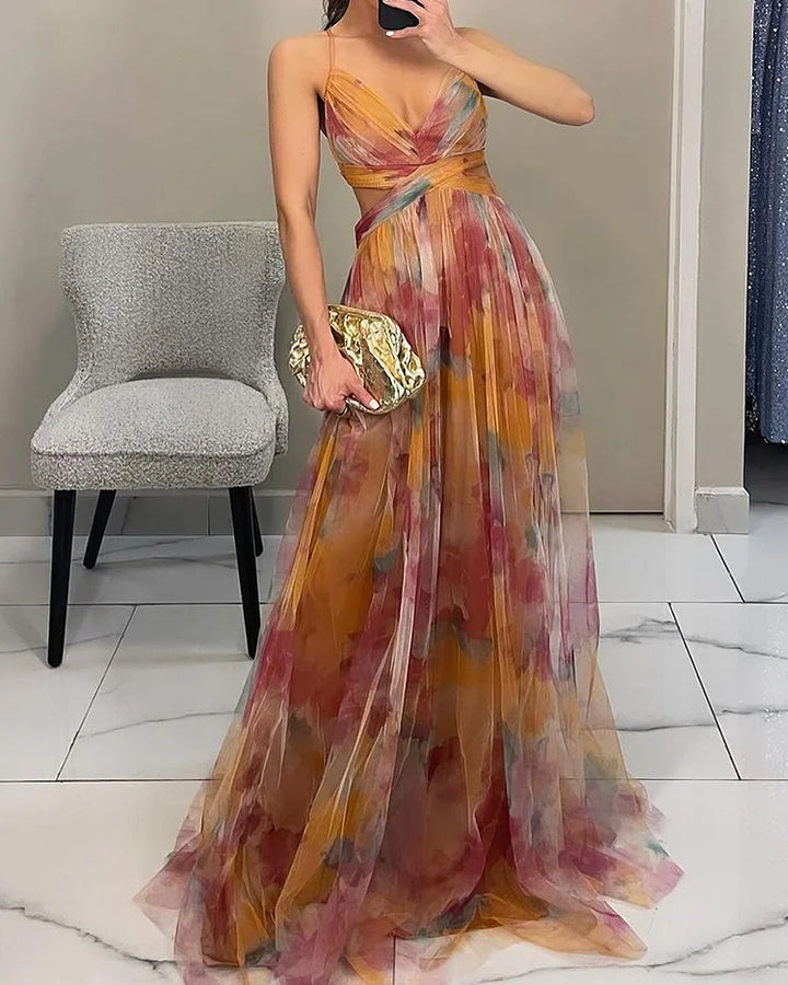 Sophia's Elegante Halterprint Jurk