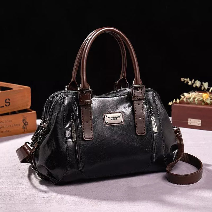 Silke - Luxe Groene Plantaardige Gelooide Leren Tas