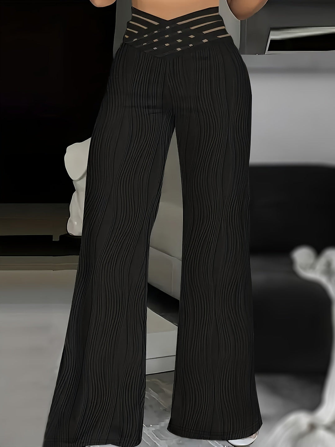 Emma | Hoge Taille Crisscross Broek