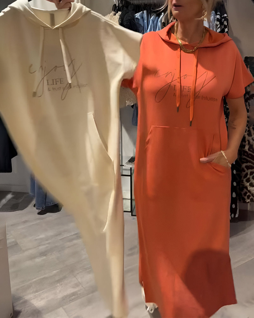 Saskia™ - Casual Hoodie Jurk