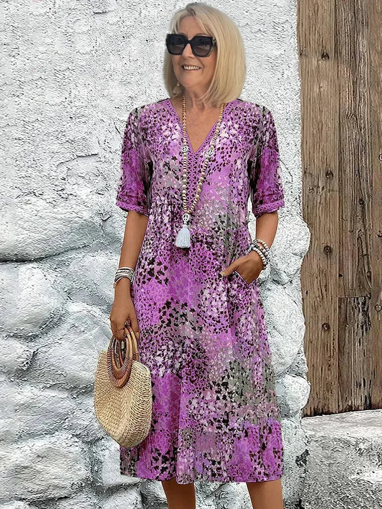 Maya™ Vibrant Midi Jurk