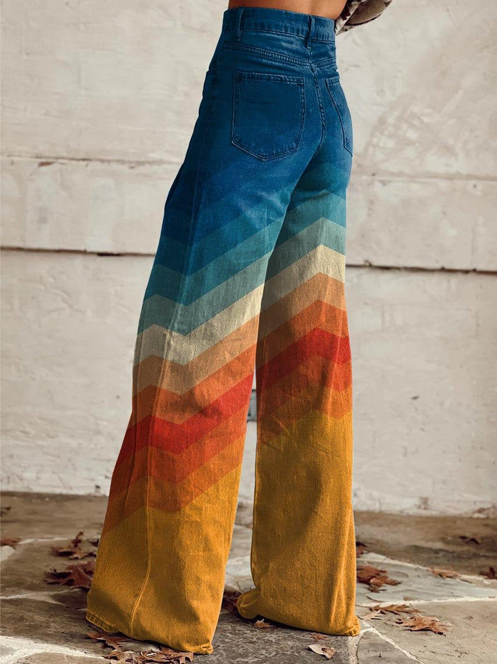 LÉA | Elegante en Moderne Retro Zigzag Broek