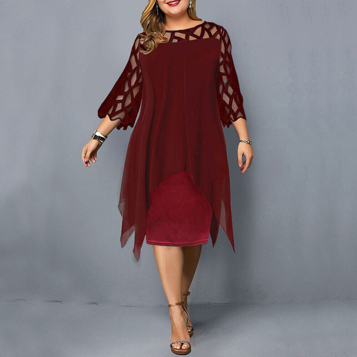 Kirsty | Chic Plus Size Midi Jurk Voor Moderne Vrouwen