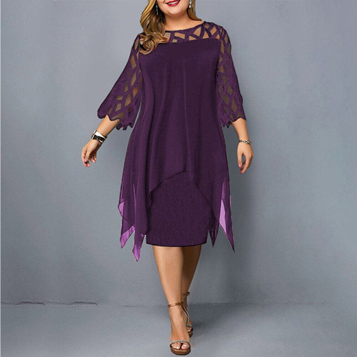 Kirsty | Chic Plus Size Midi Jurk Voor Moderne Vrouwen