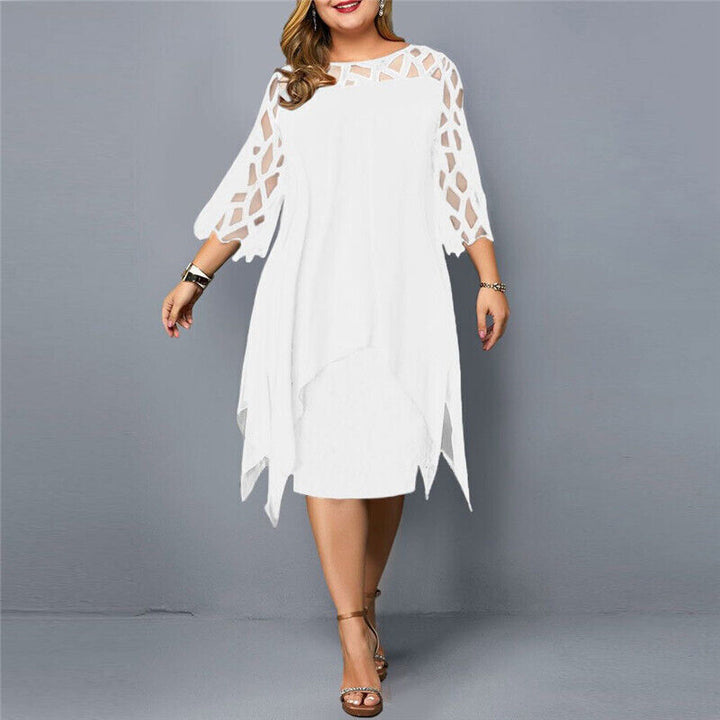Kirsty | Chic Plus Size Midi Jurk Voor Moderne Vrouwen