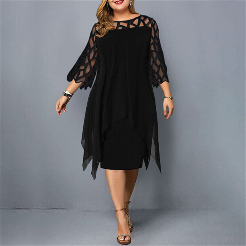 Kirsty | Chic Plus Size Midi Jurk Voor Moderne Vrouwen