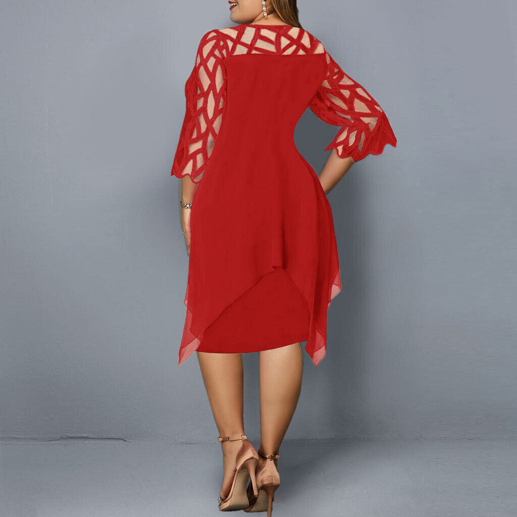 Kirsty | Chic Plus Size Midi Jurk Voor Moderne Vrouwen