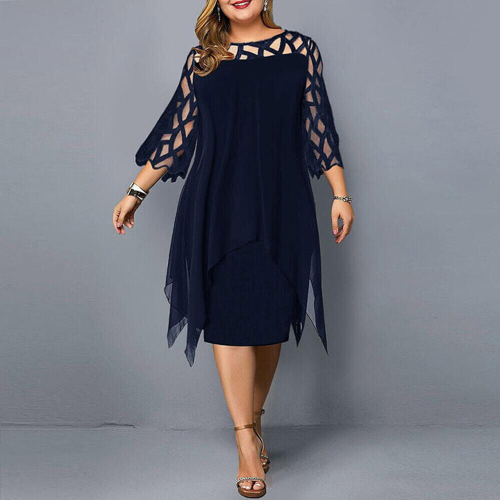 Kirsty | Chic Plus Size Midi Jurk Voor Moderne Vrouwen