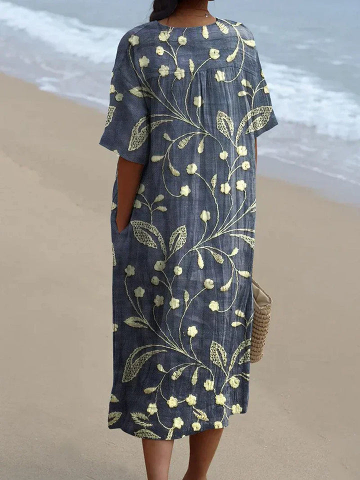 Enora | Geborduurde Bloemdress